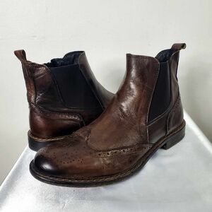 Classic Men Casual Ankle Boots High Quality Work Shoes Genuine Leather